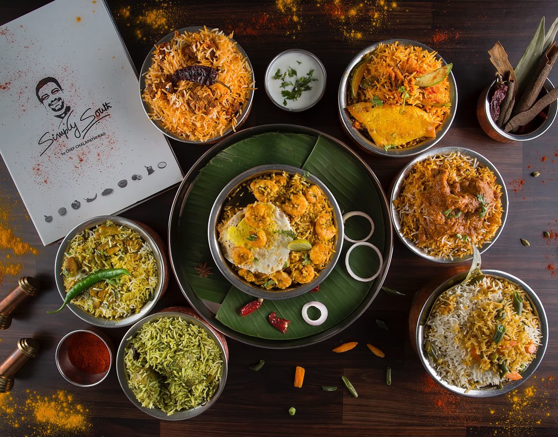 A beautifully plated traditional South Indian dish